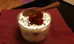 Mousse de mascarpone aux framboises