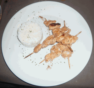 Brochettes de poulet Tandoori