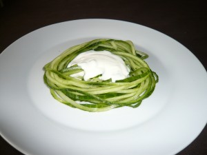 Spaghettis de concombre façon Tzatziki