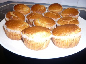 Muffins cœur fondant au chocolat